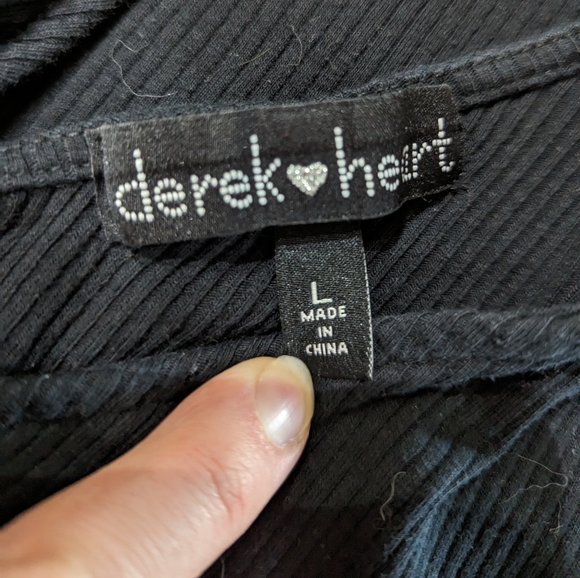 🌻2 for $20 | Derek Heart Ribbed Bodycon Style Dress with Button Detail - Picture 6 of 7